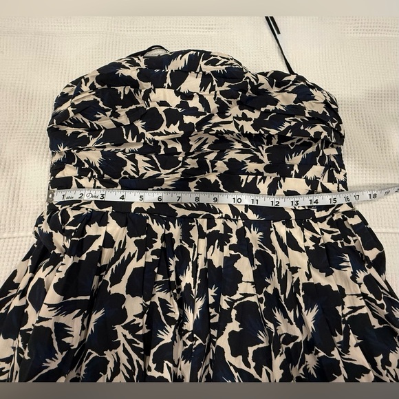 A.L.C. - Women’s Strapless Midi Dress w/Full Skirt & Pockets Navy/Ivory - 12 NWT - Picture 8 of 13